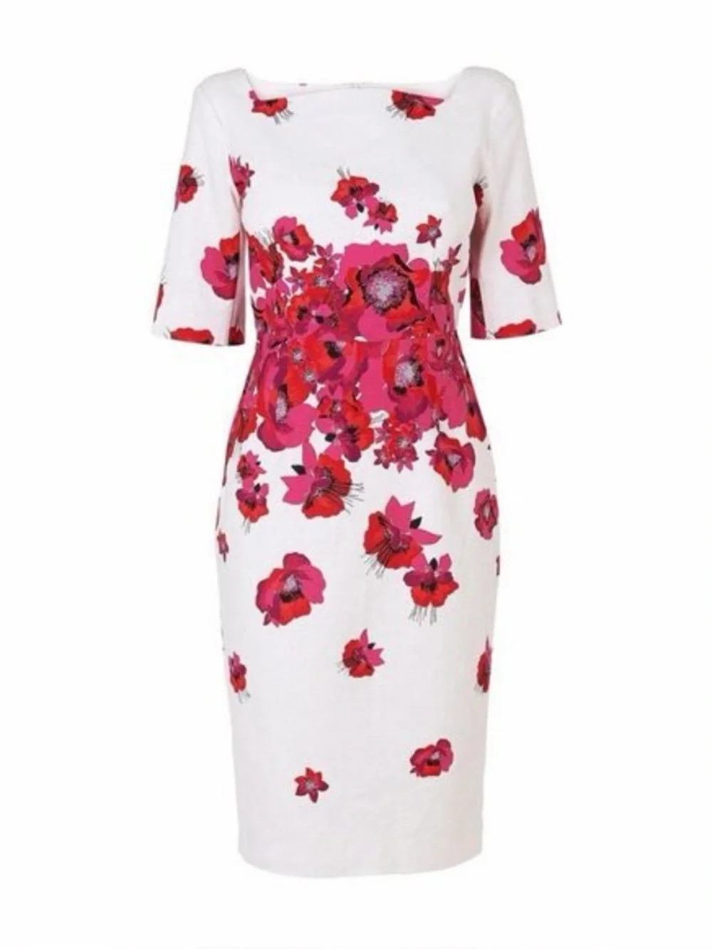 (New with flaw) L.K. Bennett Lasana Pink Poppy Sheath Dress A/S/O Kate Middleton